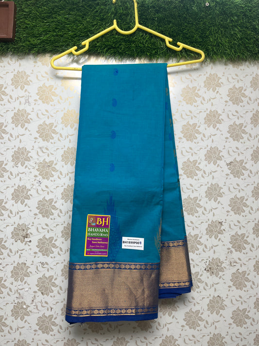 Venkatagiri Handloom Cotton Saree With Blue Colour