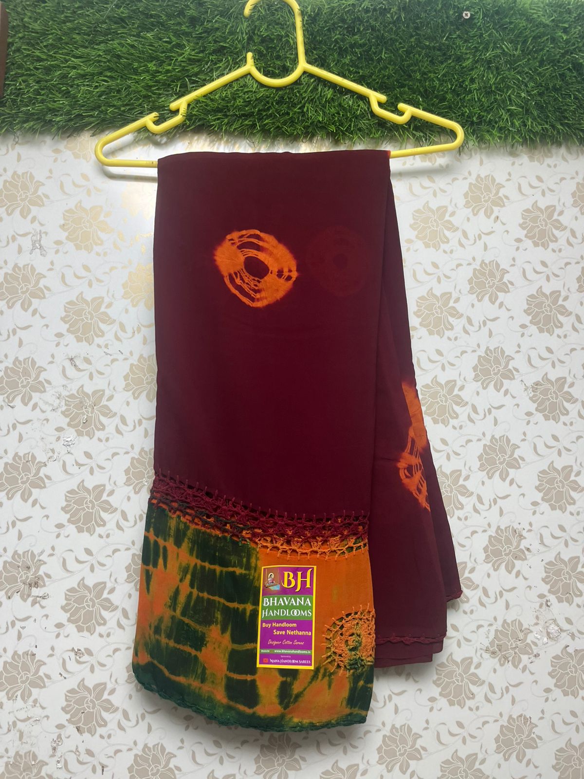 Georgette Printed Saree With Maroon Color